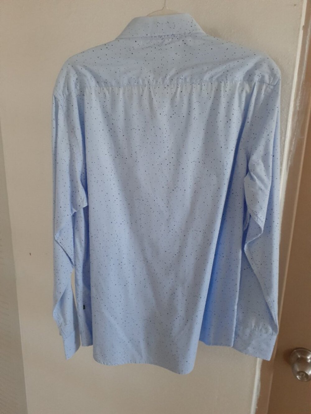 Nono Maldonado Men's New Button up long sleeve blue shirt size large 100% cotton - Picture 2 of 6